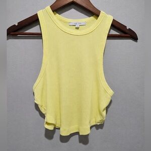 Love Tree Lemon Ribbed Cropped Tank Top Size S